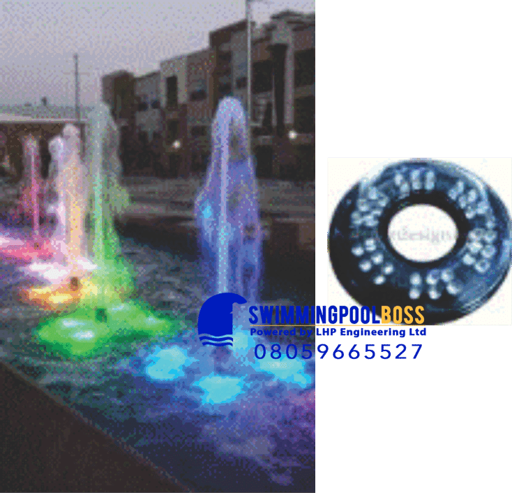 SUBMERSIBLE NOZZLE MOUNTED LED FOUNTAIN LIGHT